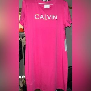 Pink Calvin Klein dress size Lg New